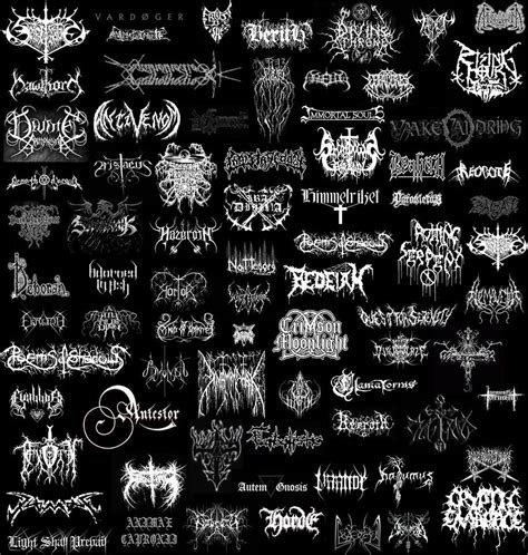 Logos Of Some Unblack Metal Bands Black Metal Christian Metal Gothic