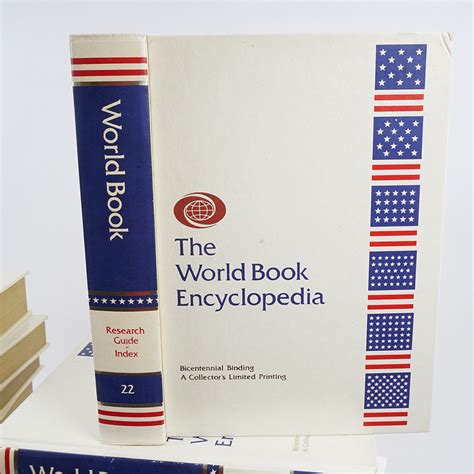 Set Of 1976 The World Book Encyclopedia With Bicentennial Binding Ebth