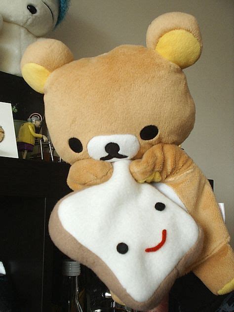 Nibbling On Mr Toast Kawaii Plushies Rilakkuma Plushie Cute Stuffed