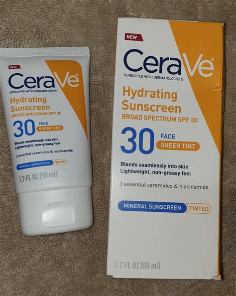 New Cerave Hydrating Tinted Mineral Sunscreen Spf30 Rausskincare
