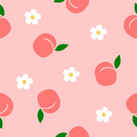 Peach Pattern Pink Seamless Background 5073991 Vector Art At Vecteezy