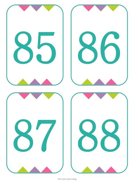 Printable Number Cards 1 100 Instant Download Etsy Canada