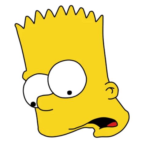 Bart Simpson Open Mouth Surprised Sticker Sticker Mania
