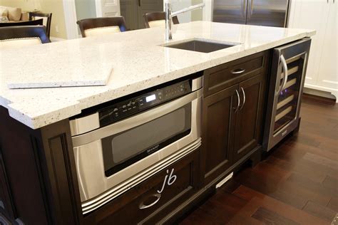 Stunning Microwave Oven In Kitchen Island With Stove And Center Seating