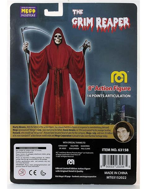 Grim Reaper Mego 8 Inch Action Figure House Of Boo