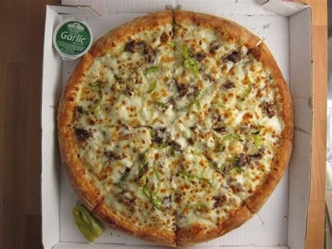 Review Papa Johns Philly Cheesesteak Pizza Brand Eating