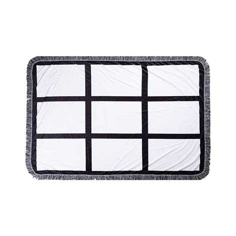 Ceramicraft Sublimation Blanks Black And White Plush Polyester Throw