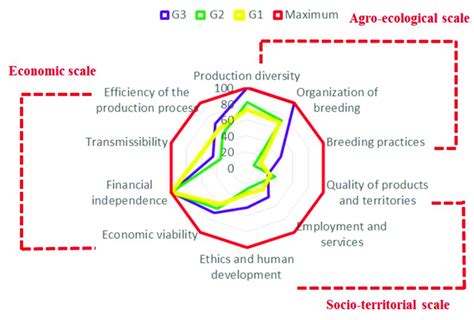 Graphical Representation Of The Sustainability Scores Of Different