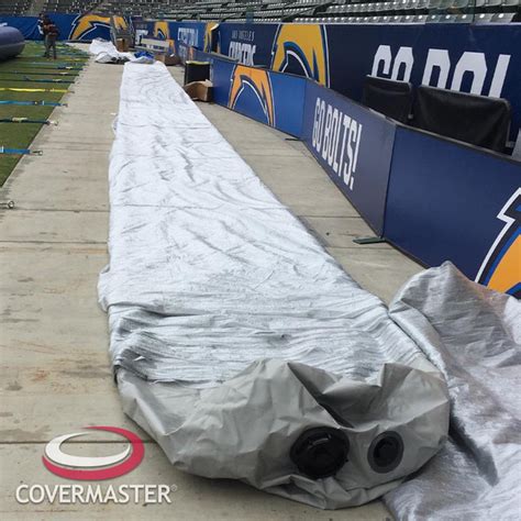 Inflatable Field Tarp Rollers Tarpmate Air Roller System Covermaster