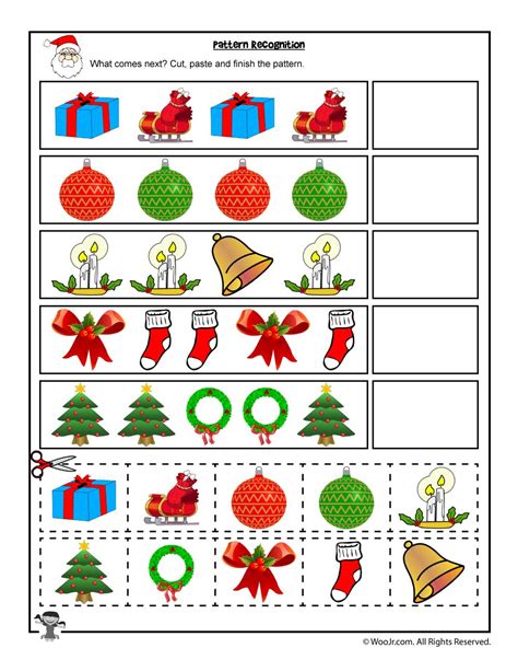 All subject math language arts science holiday. Cut And Paste Christmas Worksheets | AlphabetWorksheetsFree.com