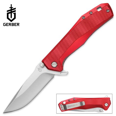 Gerber Index Pocket Knife Red Kennesaw Cutlery