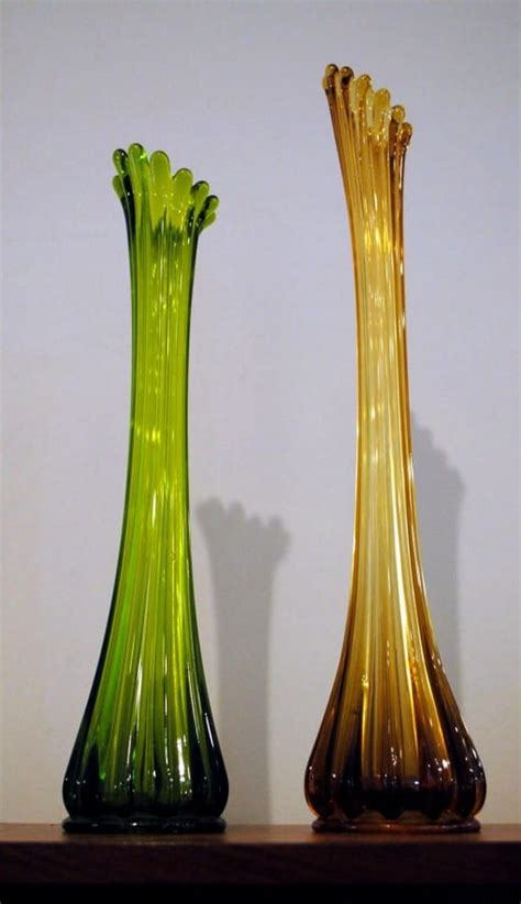 S Art Glass Vases Circa
