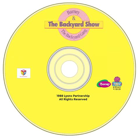 Barney The Backyard Show 1988 Dvd Disc By Bislovebislife On Deviantart