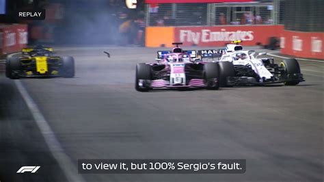 Singapore 2018 F1 Live Pick Over The Perezsirotkin Incident It