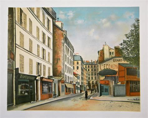 Maurice Utrillo Lithograph Montmartre
