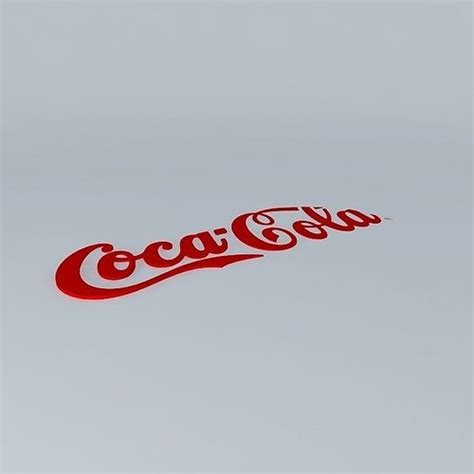 Logo Cocacola Free 3d Model Cgtrader