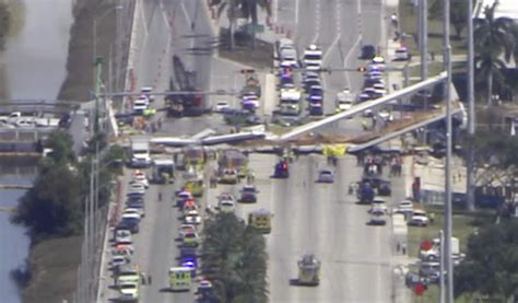 Florida A Pedestrian Bridge Collapses At University Several Hurt The