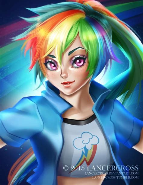Rainbow Dash Human Version By Lancercross On Deviantart