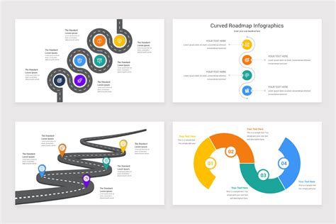 Curved Roadmap Powerpoint Template Nulivo Market