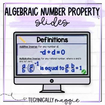 In This Algebraic Number Properties Lesson The Following Properties