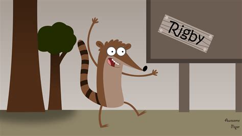 Regular Show Rigby By Awesomepaper On Deviantart
