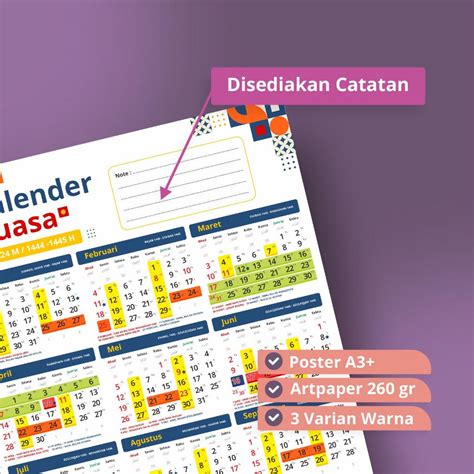 Jual Kalender Puasa 2023 2024 Sejarah Islam Dunia Kalender Islam