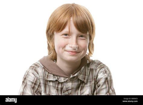 12 Year Old Boy Smiling Stock Photo Alamy