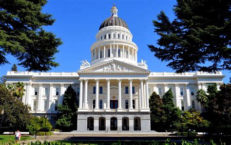 California State Capitol Building In Sacramento California Encircle