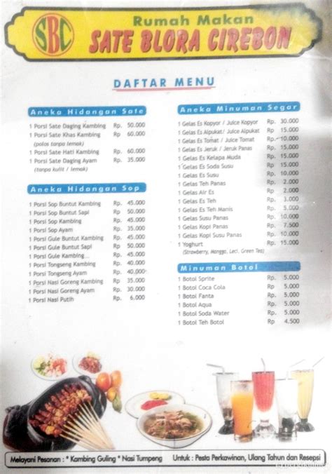 Daftar harga menu tempuran blora : Selalu diperbarui! Menu Sate Blora Cirebon, Rawamangun