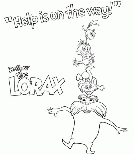The lorax coloring pages depict the characters from the children's book by the same name. The Lorax Coloring Pages