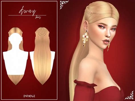 Enriques4 Away Hairstyle Enriques4 Sims Hair Sims Sims 4 Dresses