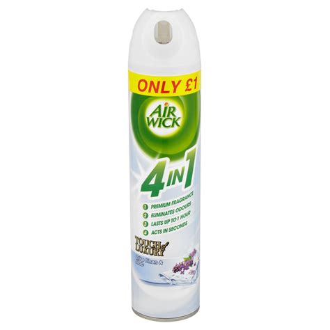 Air Wick 4in1 Air Freshener Spray Touch Of Luxury Crisp Linen And Lilac