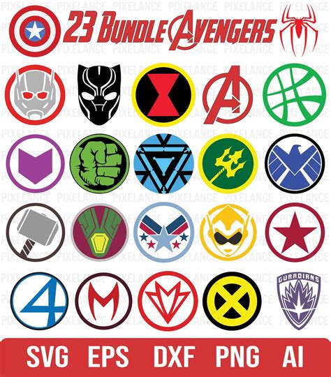 All Avengers Logo Svg Avengers Logo Vector Superhero Logo Etsy