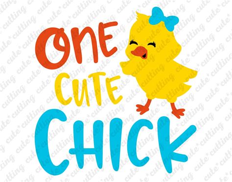 One Cute Chick Svg Easter Svg Chick Svg Easter Day Svg Etsy Ireland