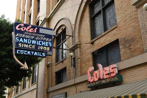Coles A Landmark Saloon Known For French Dip Sandwiches Editorial