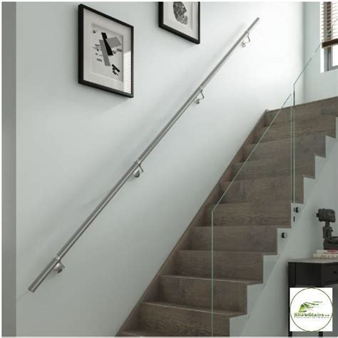Stairs Wall Mounted Handrail Full Kit In Chrome Or Brushed Nickel
