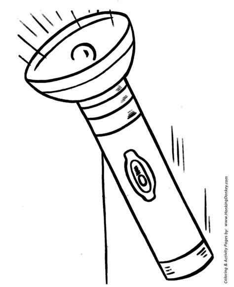 Easy Coloring Pages Flashlight Easy Coloring Activity Pages For Prek