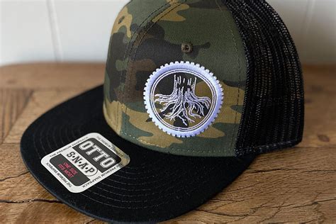 Flat Brim Trucker Hat Camoblack Roots Mtb