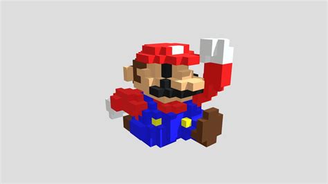 3d 8 Bit Super Mario 3d Model By Patel Gaming Projects