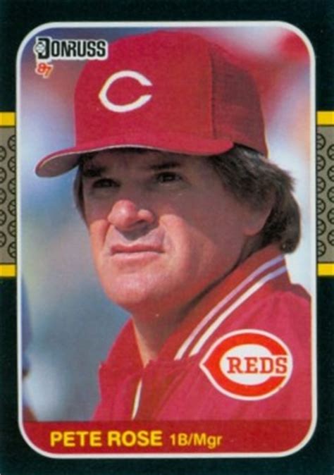 Peter edward pete rose, sr. 1987 Donruss Pete Rose #186 Baseball Card Value Price Guide