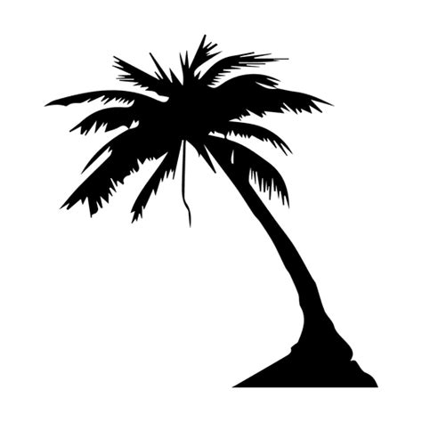 Silueta de isla de palmeras. Palmera palm silueta - Descargar PNG/SVG transparente