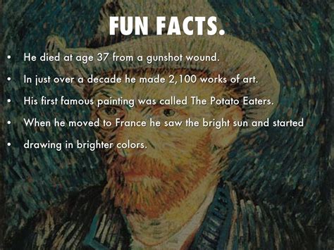 Vincent Van Gogh Facts For Kids