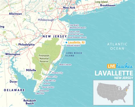 Map Of Lavallette Beach New Jersey Live Beaches