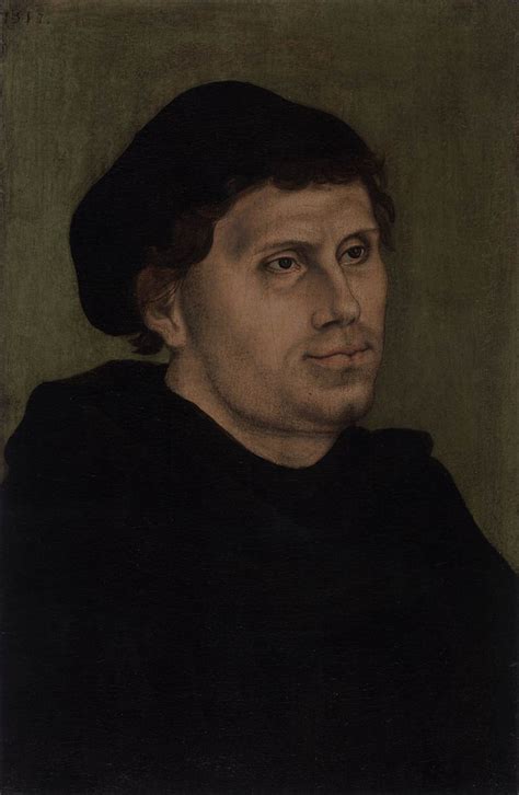 Martin Luther As An Augustinian Monk In A Doctoral Hat By Cranach