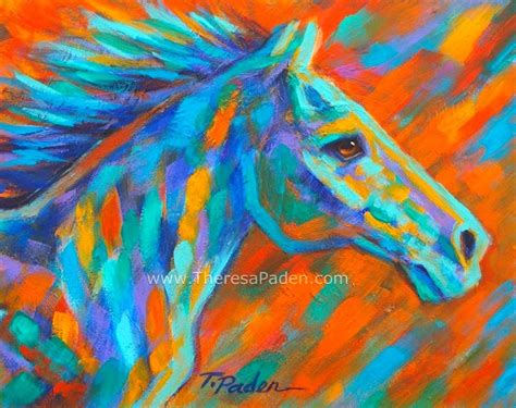 Equine Artists International Bright Colorful Equine Art By Theresa Paden