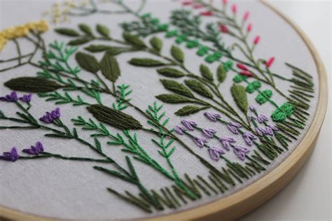 Wildflower Embroidery Pattern Pdf Embroidery Pattern Etsy