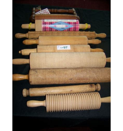 Lot Of 9 Assorted Vintage And Antique Rolling Pins