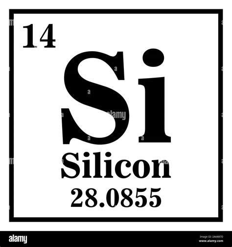 Silicon Periodic Table Of The Elements Vector Illustration Eps 10 Stock