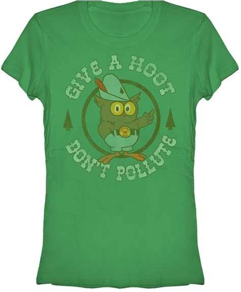 Give A Hoot Dont Pollute Woodsy The Owl Womens T Shirt T Shirt And Jeans T Shirts For Women