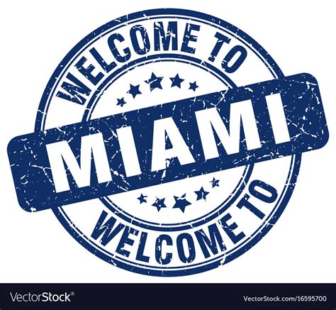 Welcome To Miami Royalty Free Vector Image Vectorstock